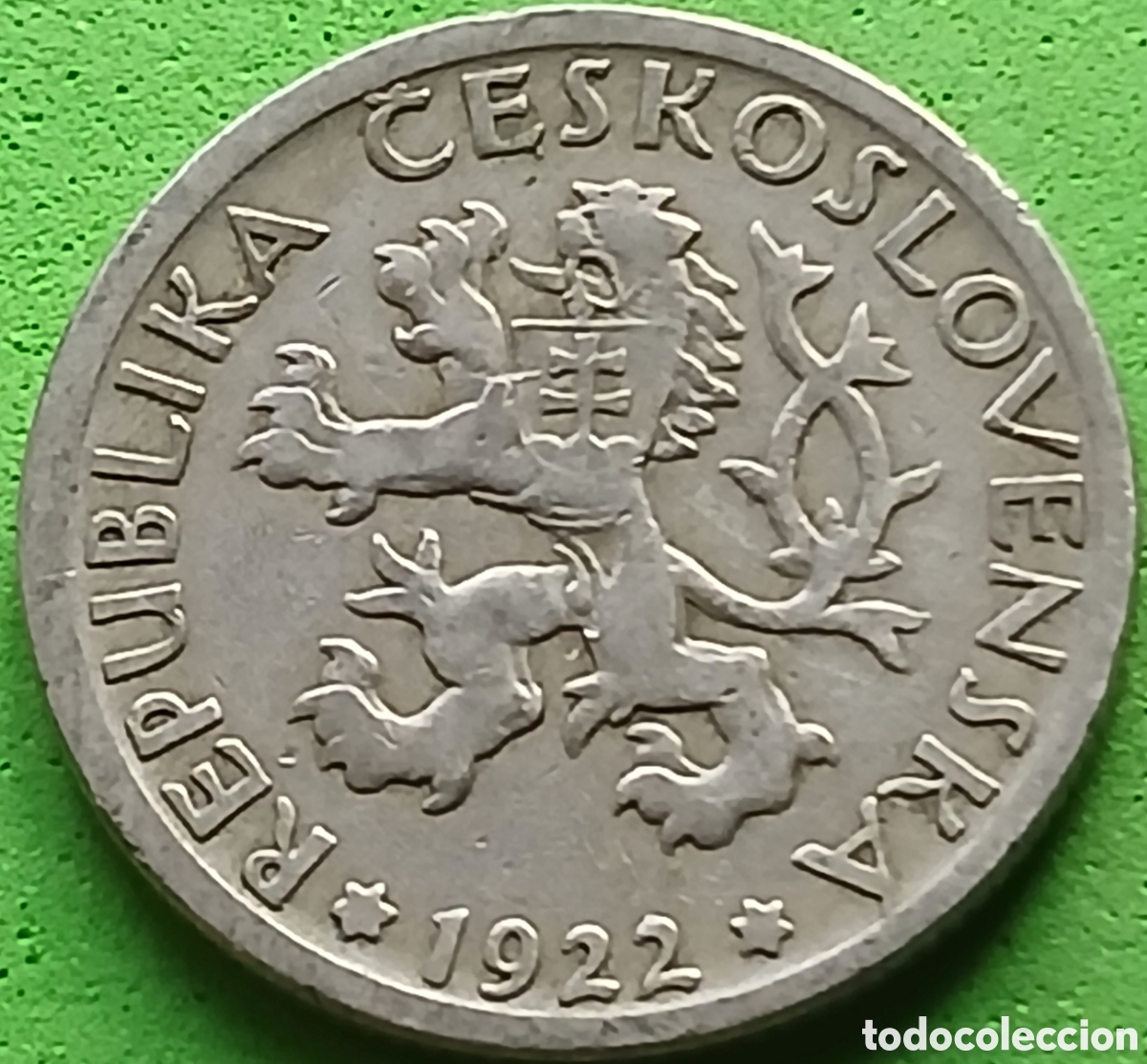 Monedas antiguas de Europa: Checoslovaquia 1 corona 1922 km#4