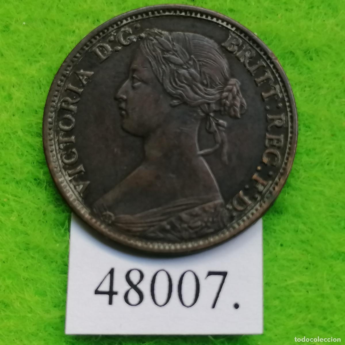 Monedas antiguas de Europa: UK, 1 farthing 1865, Gran Breta&ntilde;a, Inglaterra