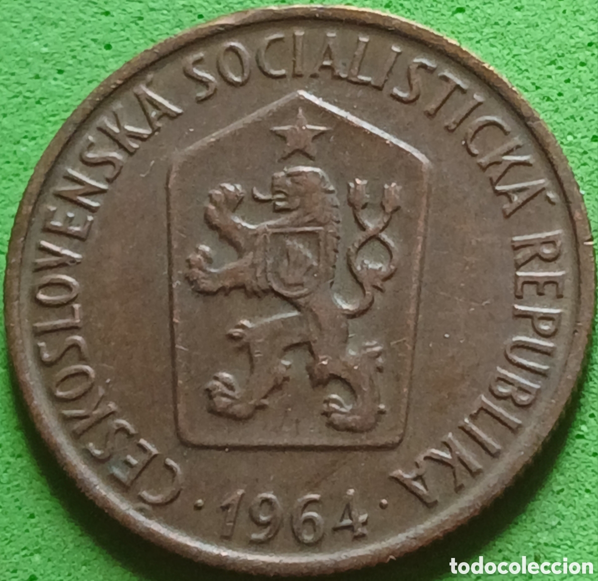Monedas antiguas de Europa: Checoslovaquia 50 hellers 1964 km#55.1