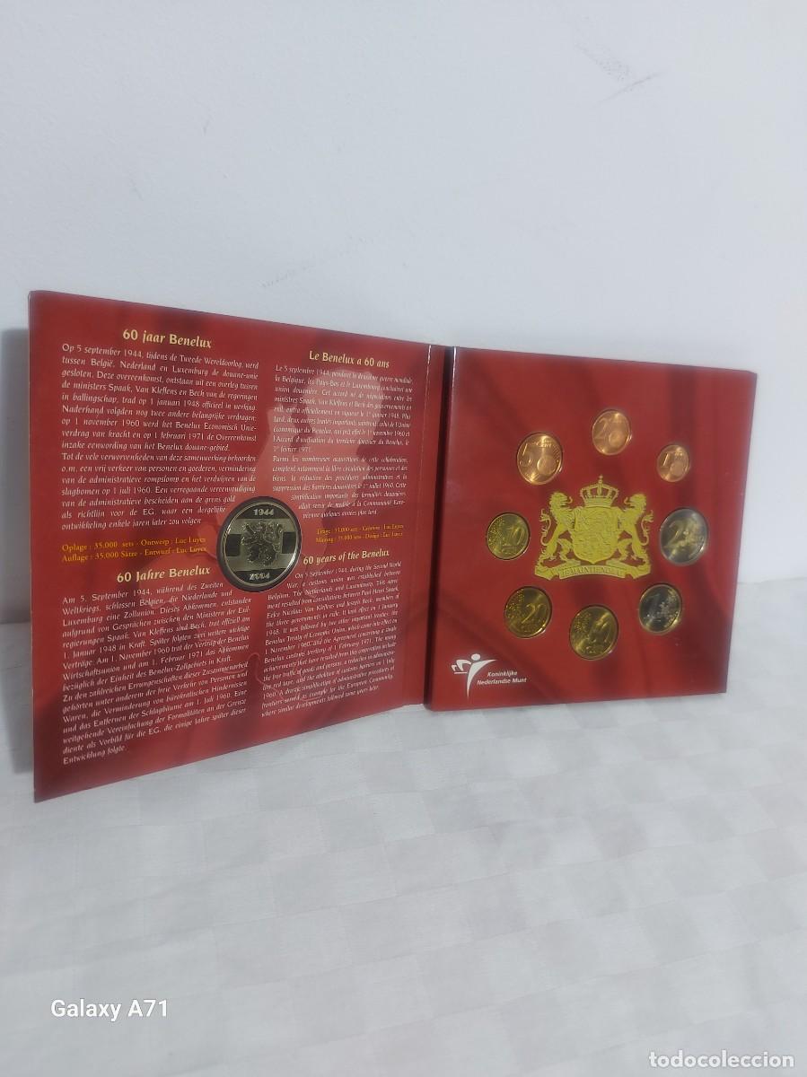 Alte M&uuml;nzen aus Europa: Cartera Euroset Benelux A&ntilde;o 2004 - 3 Juegos Completo - Monedas Euros Nuevos + Medalla #EL78