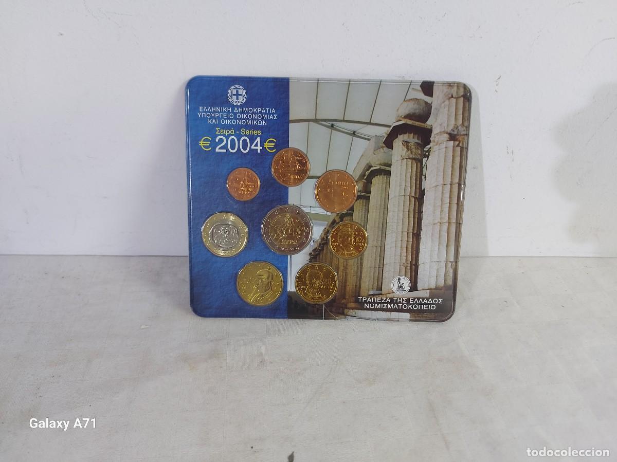 Monedas antiguas de Europa: Cartera Euroset Grecia A&ntilde;o 2004 - Juego Completo - Monedas Euros Nuevos #EL78