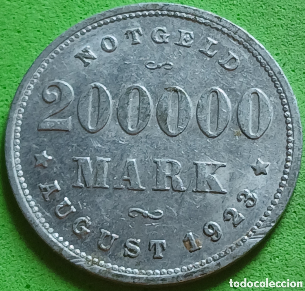 Monedas antiguas de Europa: Alemania ciudad de Hamburgo 200.000 marcos 1923 J WF#636.1 Notgeld
