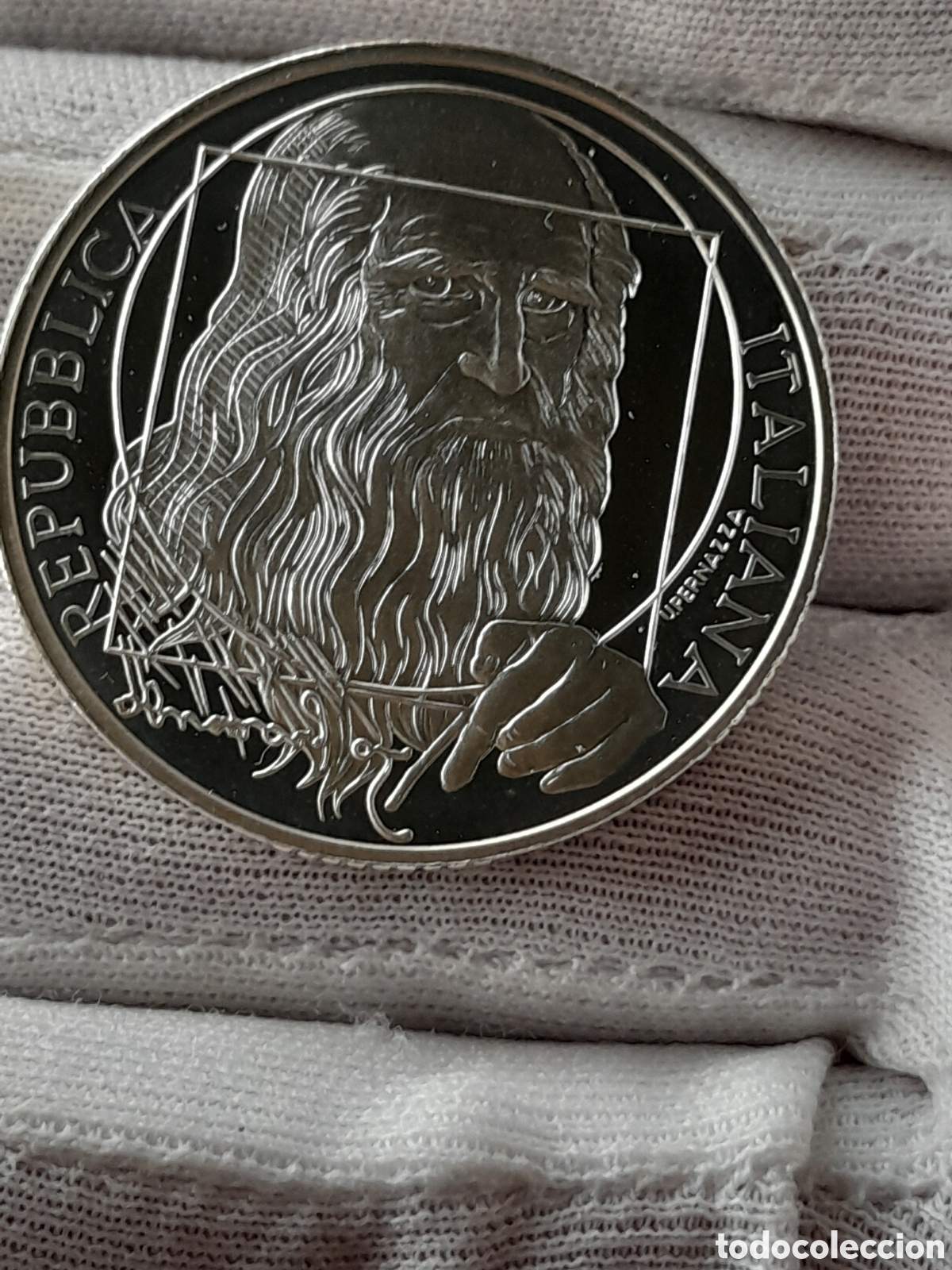 Monedas antiguas de Europa: Italia 2006 - Leonardo da Vinci Proof (En C&aacute;psula), 10 euros plata, silver coin,moneta argento