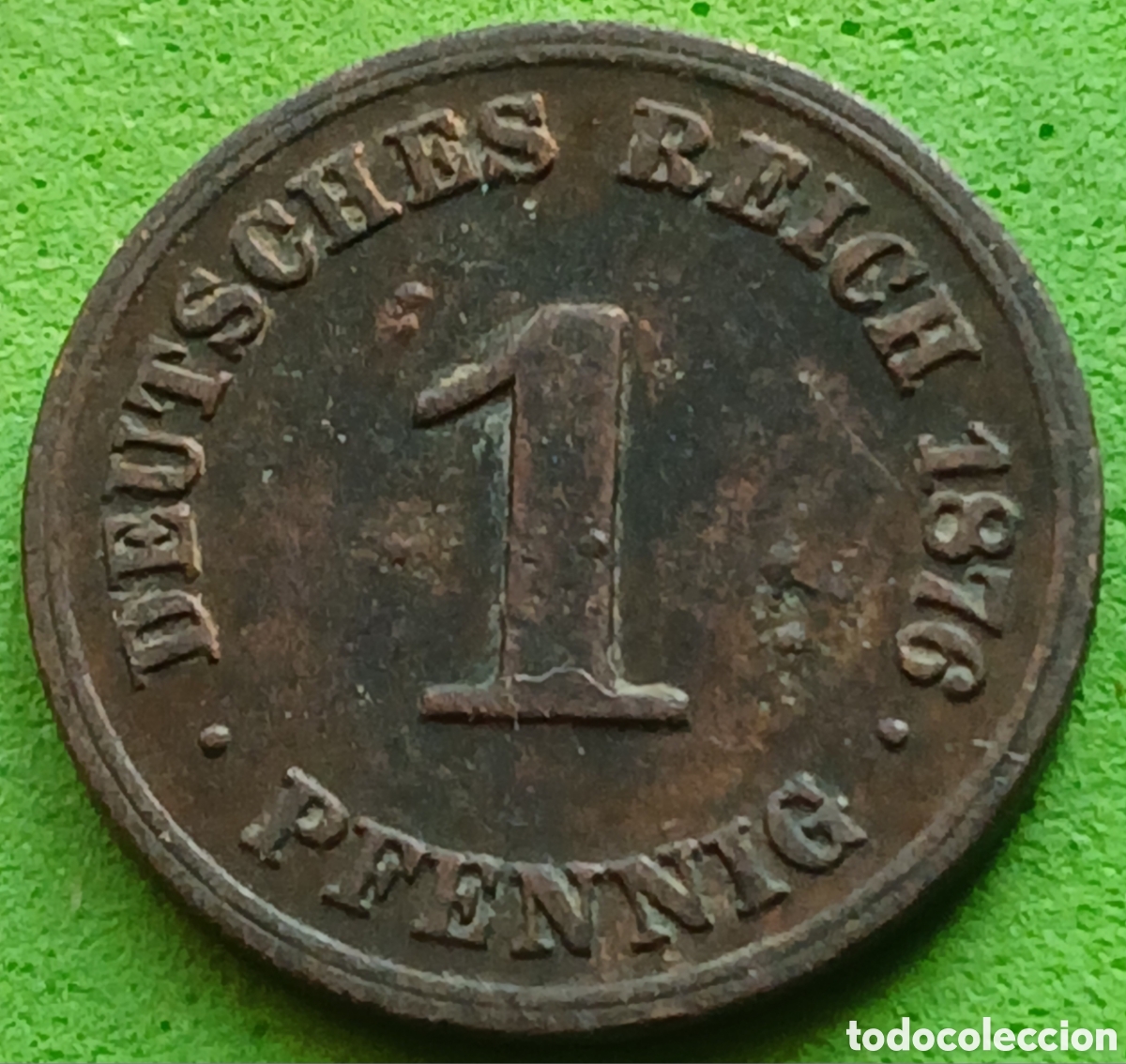 Monedas antiguas de Europa: Alemania Imperio 1 pfennig 1876 C km#1 poco com&uacute;n