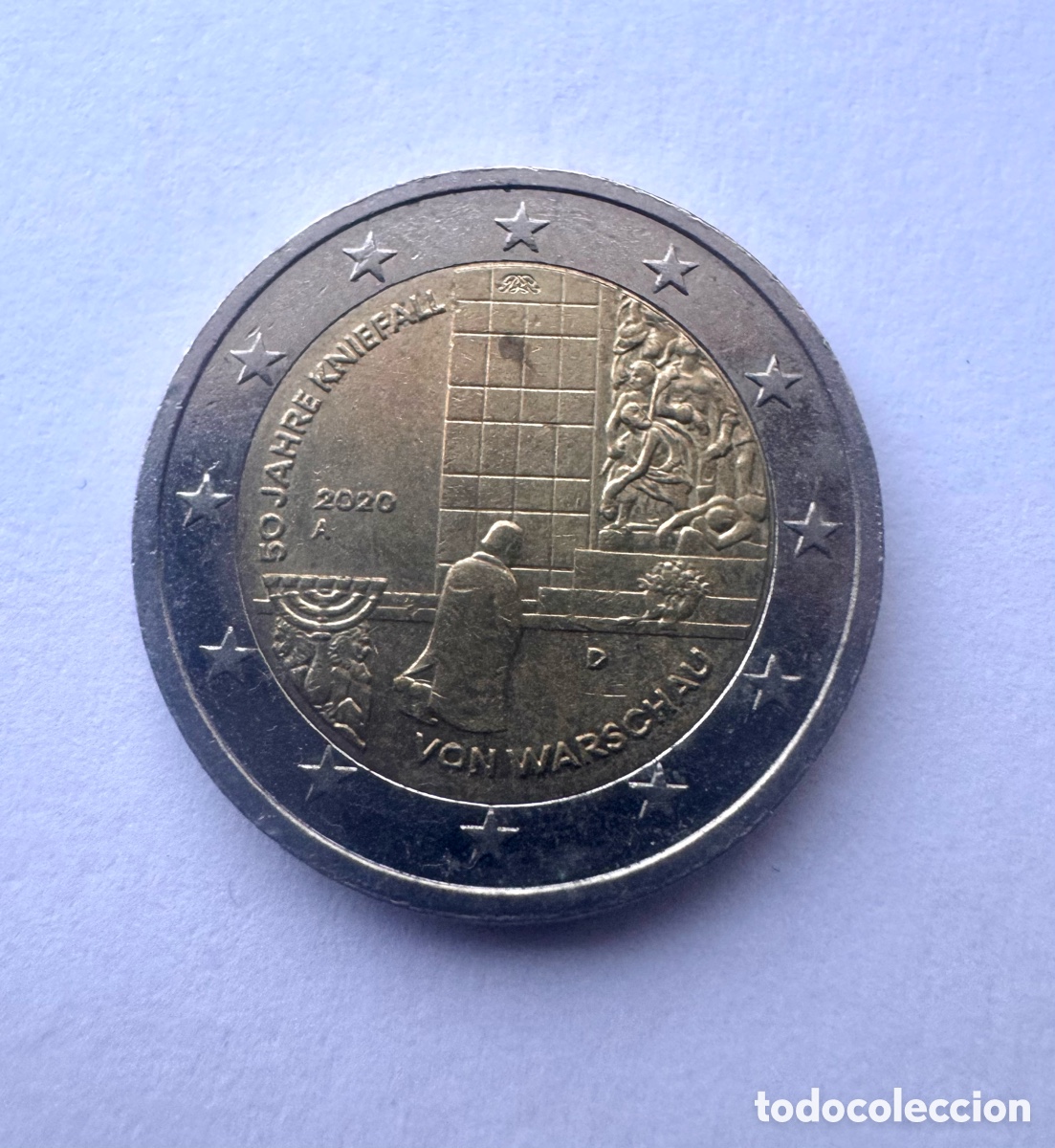 Monedas antiguas de Europa: Moneda 2 euros Alemania 50 Jahre Kniefall von Warschau