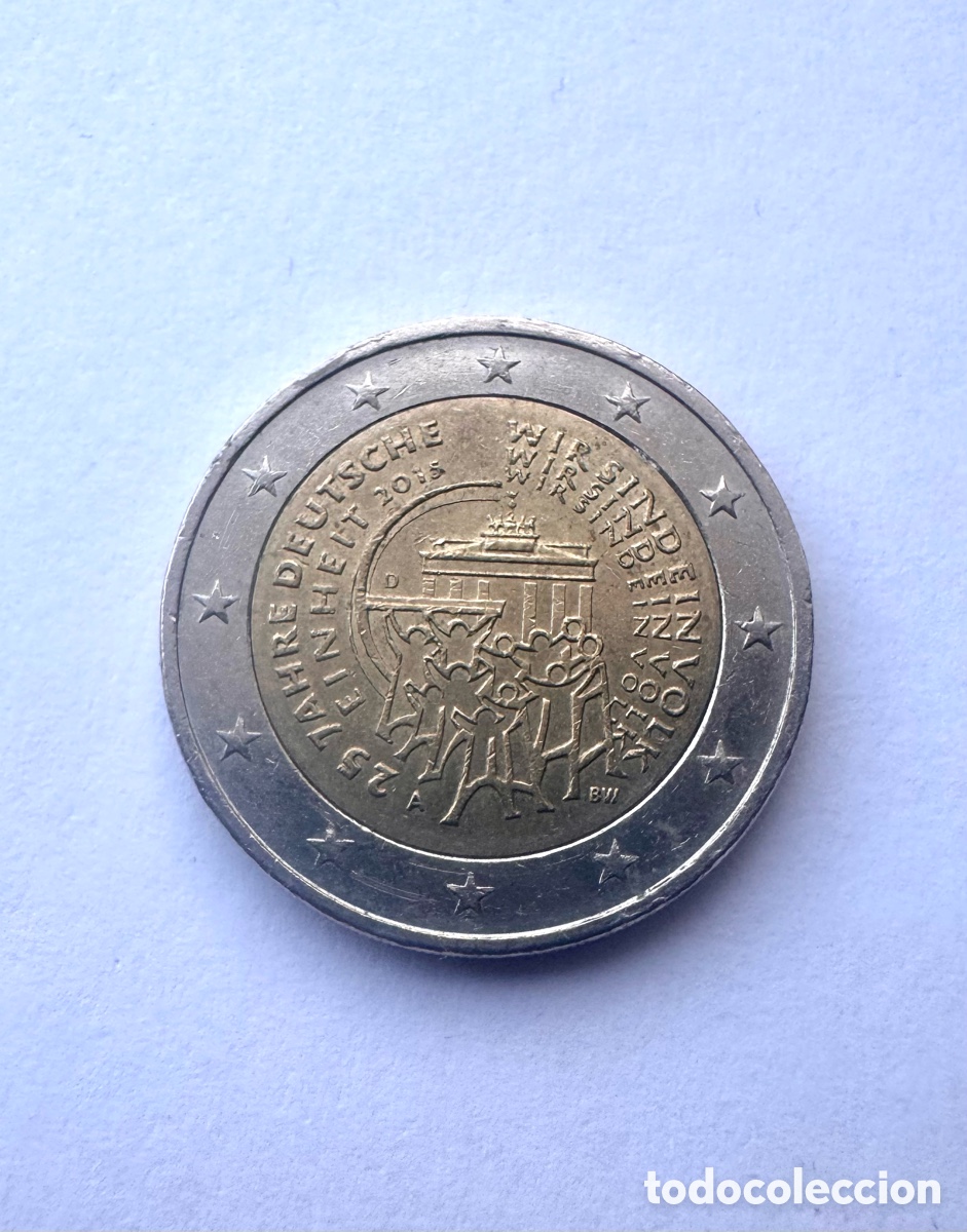 Monedas antiguas de Europa: Moneda 2 Euros Alemania 25 Aniversario