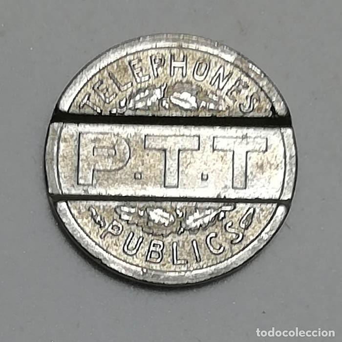 Monedas antiguas de Europa: Ficha Tel&eacute;fonos Francia P.T.T. 1937