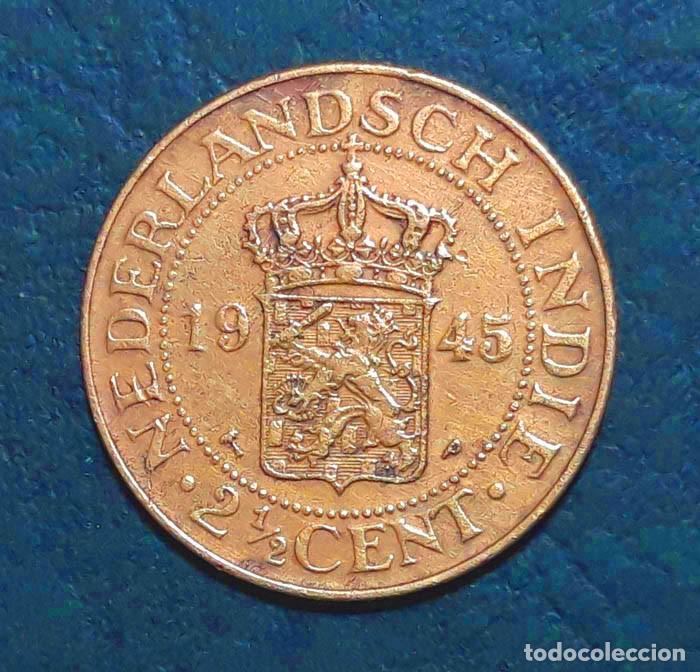 Monedas antiguas de Europa: 1945 Indias Holandesas 2 1/2 c&eacute;ntimos