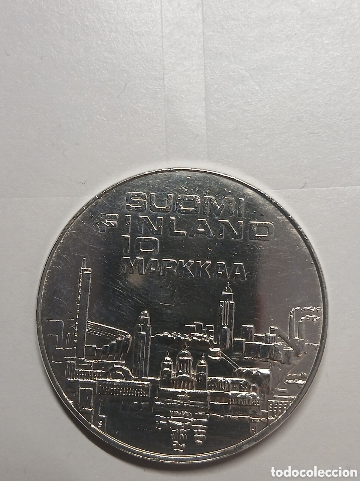 Monedas antiguas de Europa: Suomi finland 10 markka 1971,EMX Helsinki plata