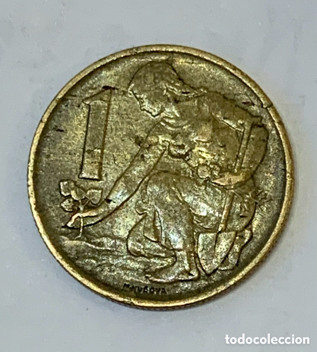 Monedas antiguas de Europa: Moneda. Republika Ceska. 1Kc. 1980.