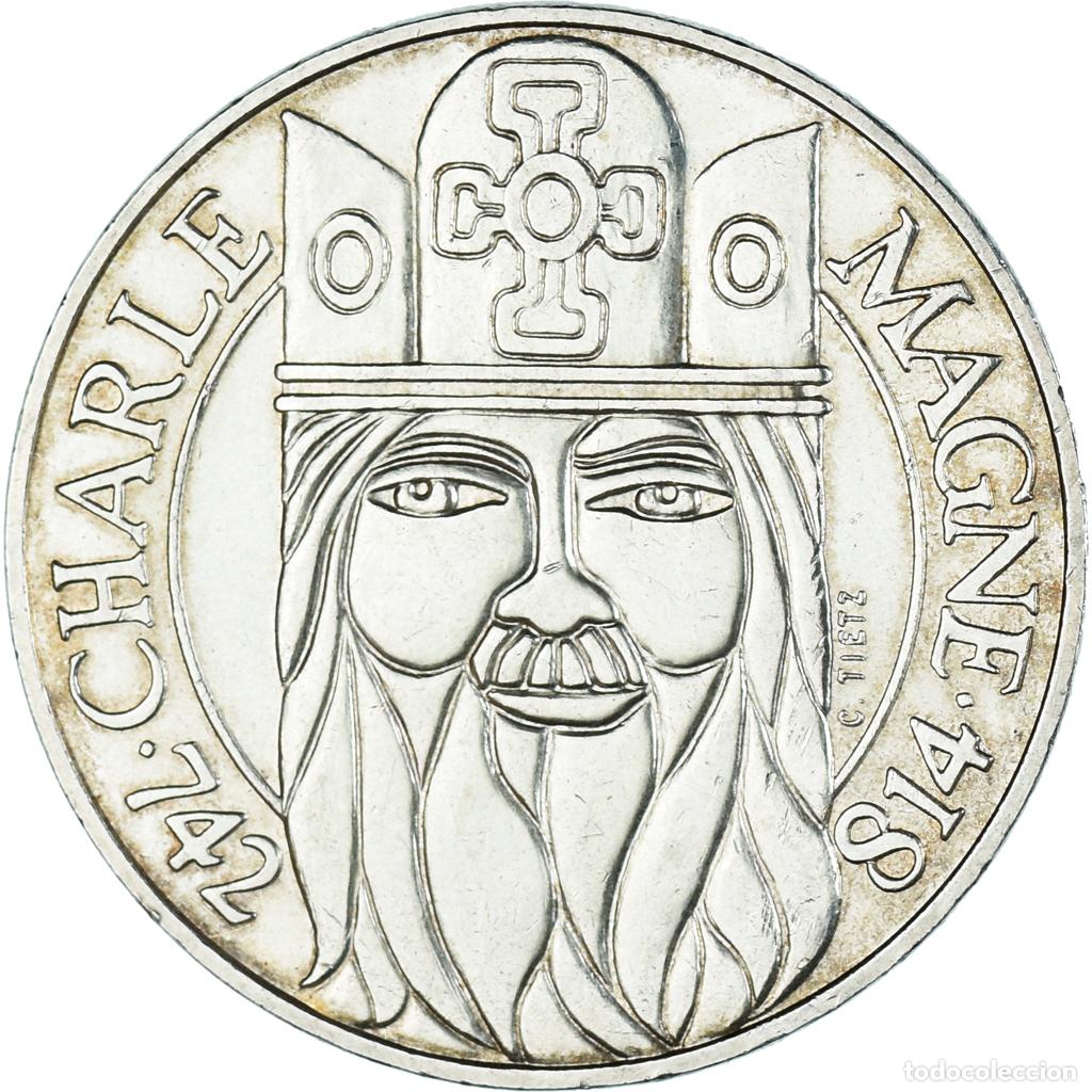 Monedas antiguas de Europa: [#1044239] Moneda, Francia, Charlemagne, 100 Francs, 1990, Paris, EBC+, Plata, KM:982