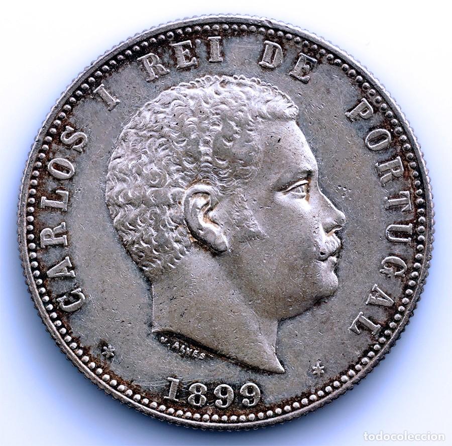 Monedas antiguas de Europa: SC-Portugal - Don Carlos I. 1000 Reis 1899. Lisboa. EBC/XF. Plata 25 g.