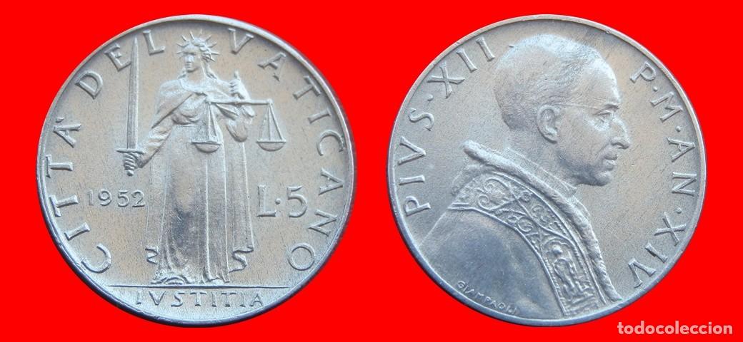 Monedas antiguas de Europa: 5 LIRAS 1952 VATICANO-151995
