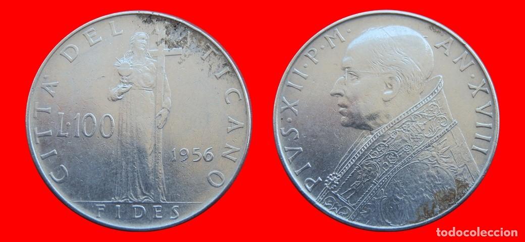 Monedas antiguas de Europa: 100 LIRAS 1956 VATICANO-152001