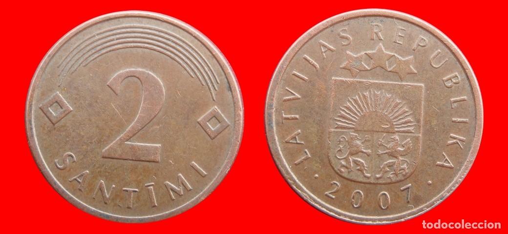 Monete antiche di Europa: 2 SANTIMI 2007 LETONIA-152026
