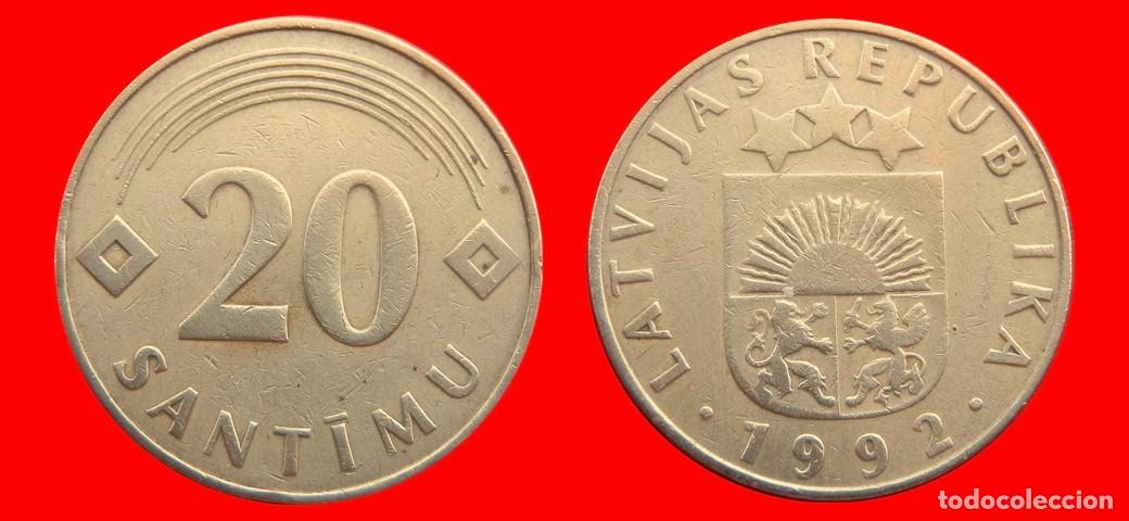 Monete antiche di Europa: 20 SANTIMU 1992 LETONIA-152029