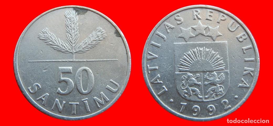 Monete antiche di Europa: 50 SANTIMU 1992 LETONIA-152031
