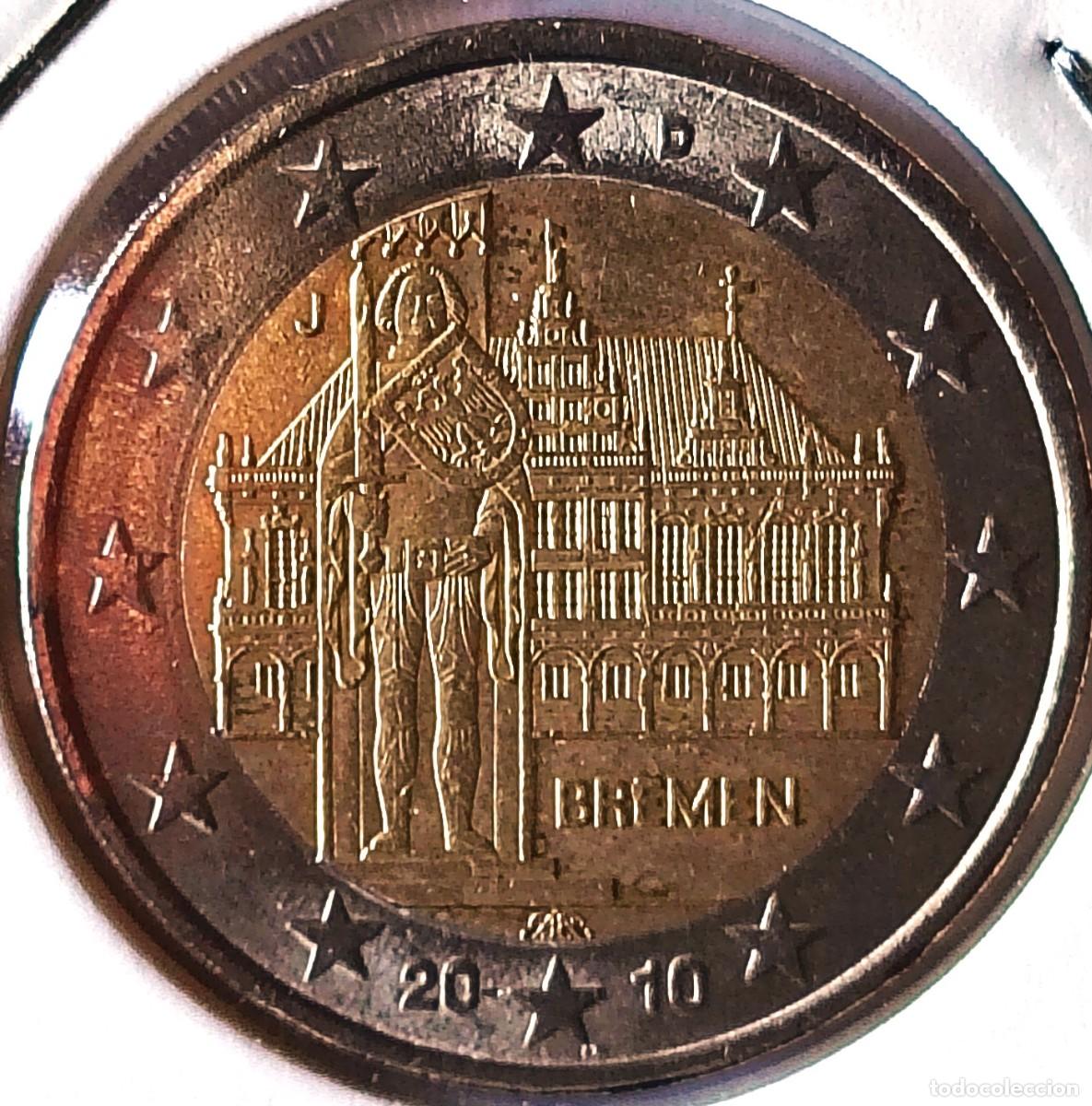 Monedas antiguas de Europa: ALEMANIA (2002-) - 2 EUROS 2010 D - SERIE ESTADOS FEDERALES-BREMEN - B - 8,50 GR. BIMETALICA