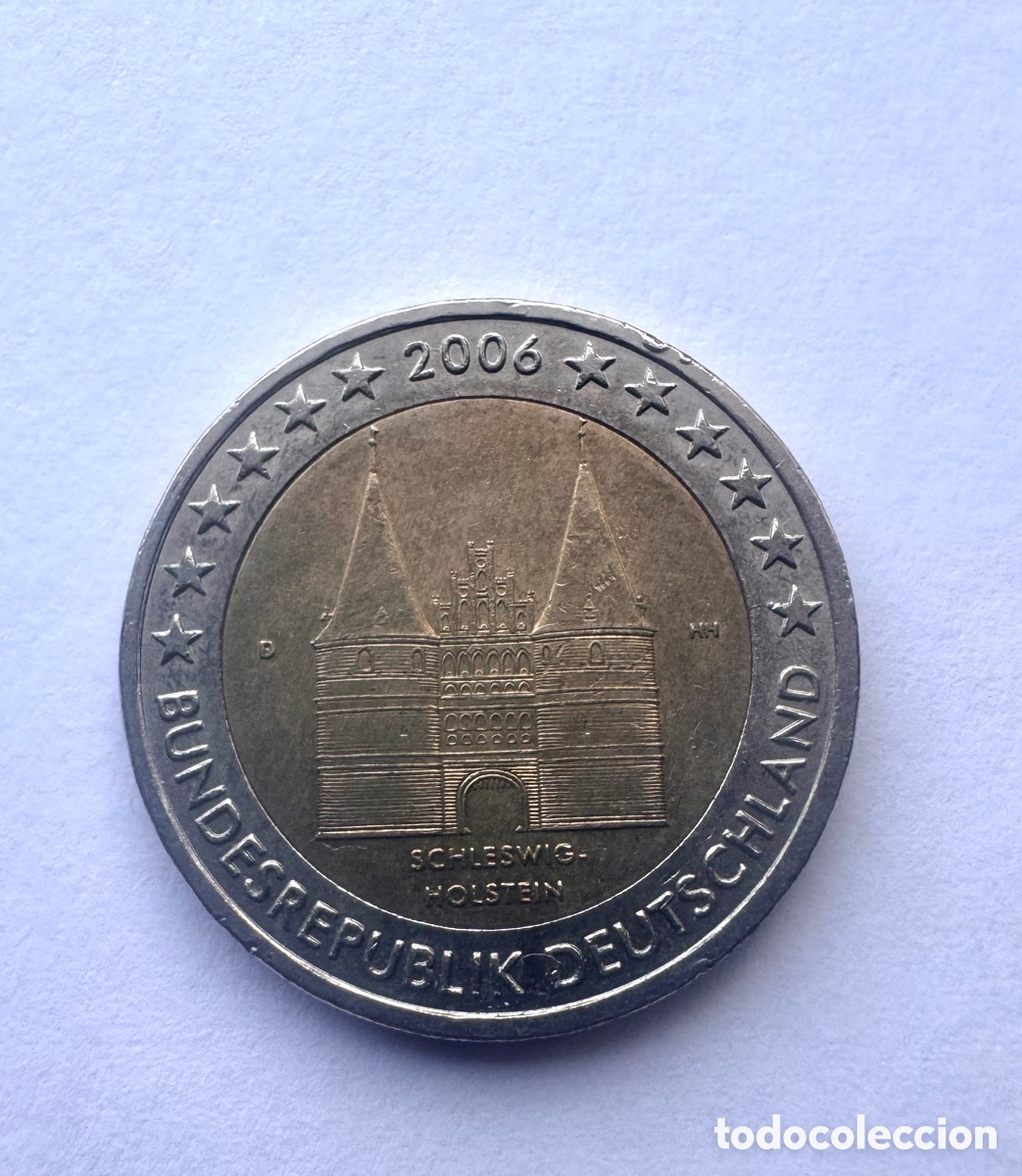 Monedas antiguas de Europa: Moneda 2 Euros Schleswig-Holstein 2006, Alemania