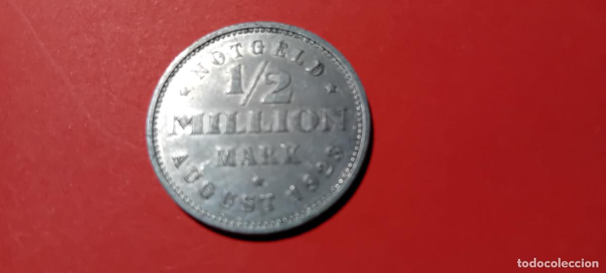 Monedas antiguas de Europa: HAMBURGO 1/2 MILLON DE MARCOS, AGOSTO 1923