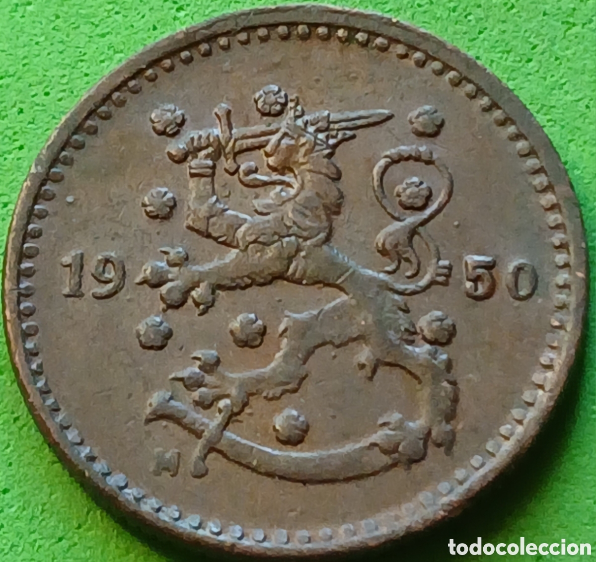 Monedas antiguas de Europa: Finlandia 1 marco 1950 km#30a poco com&uacute;n!