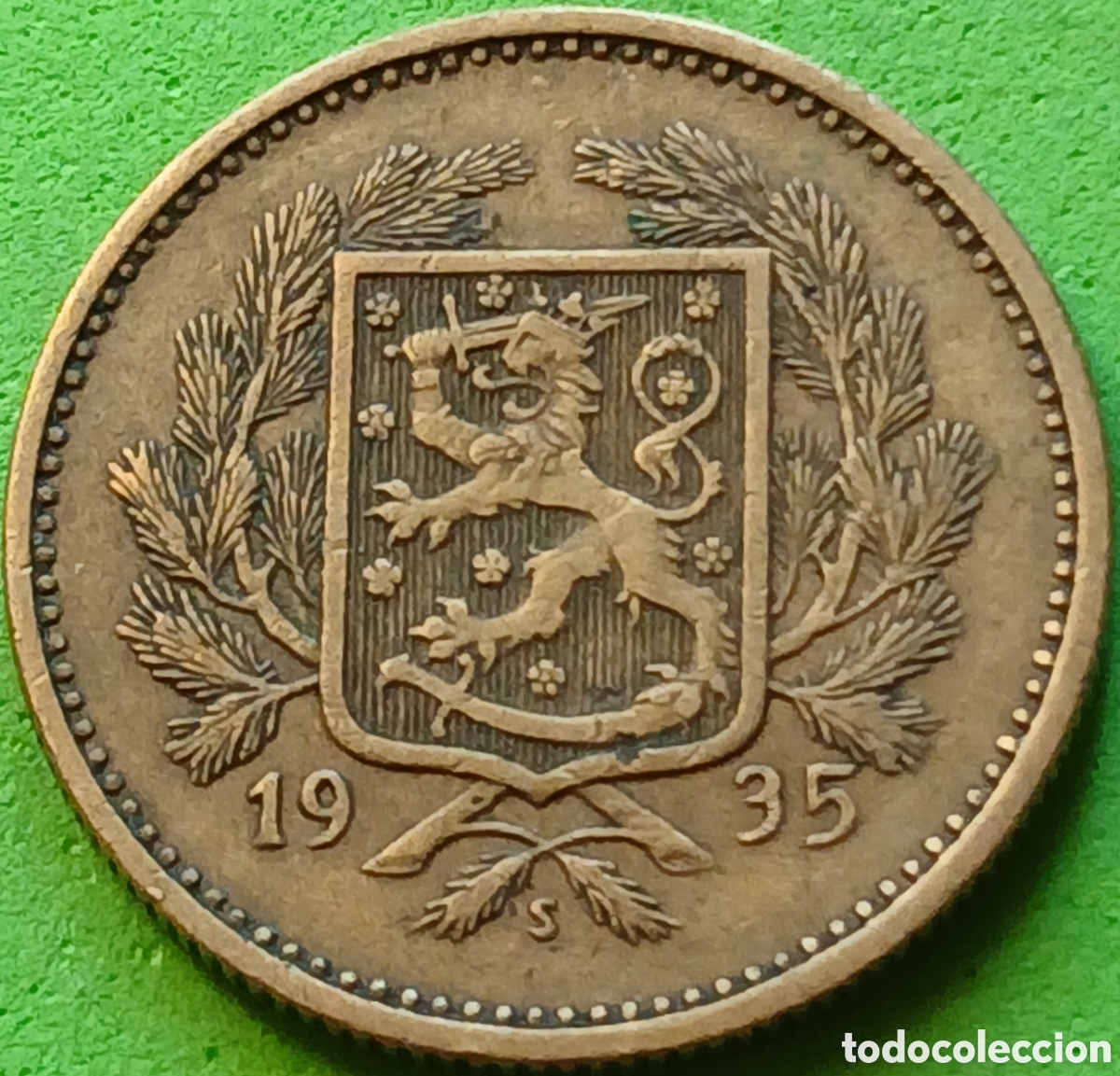 Monedas antiguas de Europa: Finlandia 5 marcos 1935 km#31 poco com&uacute;n!!