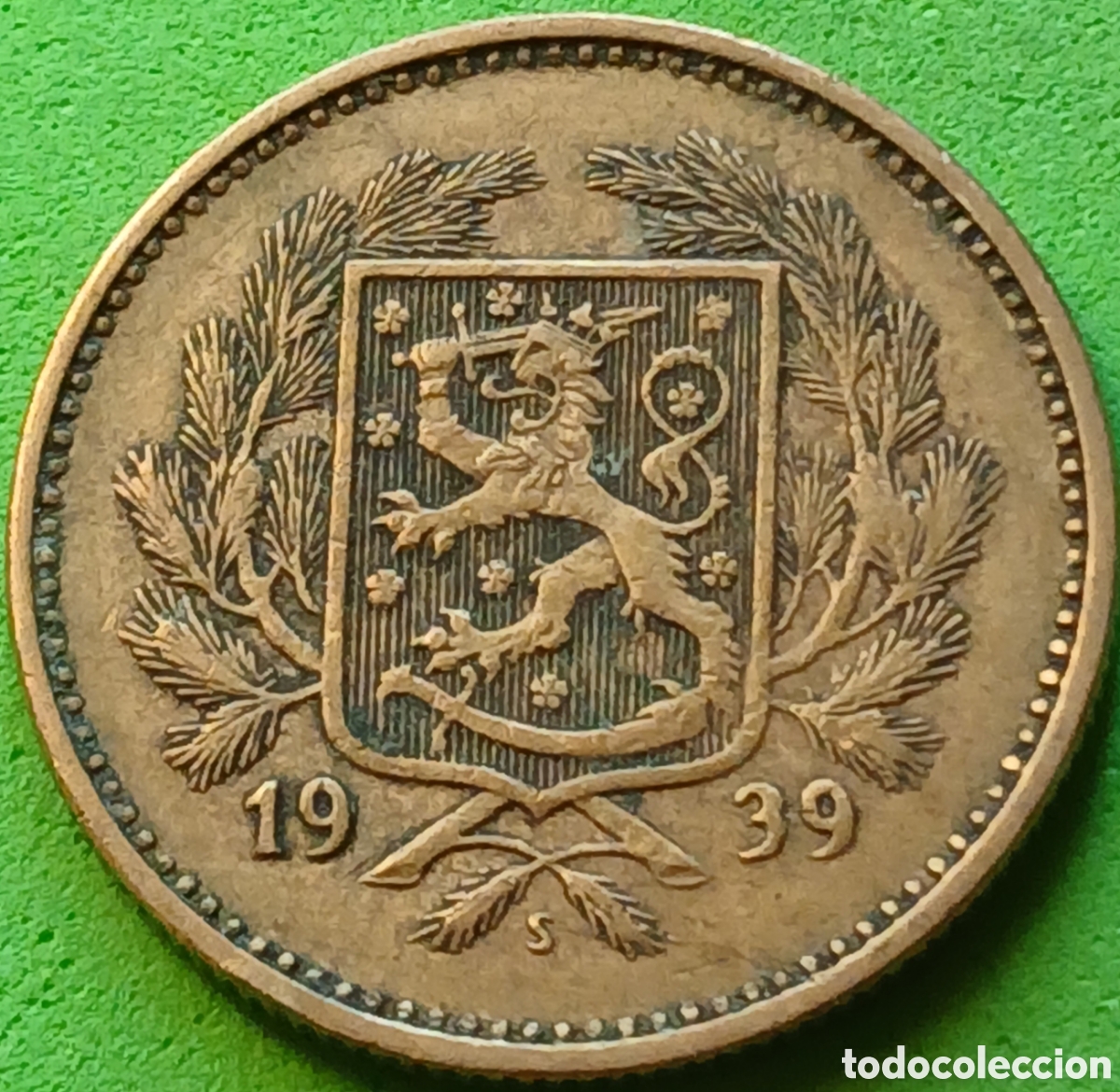 Monedas antiguas de Europa: Finlandia 5 marcos 1939 km#31 poco com&uacute;n !!