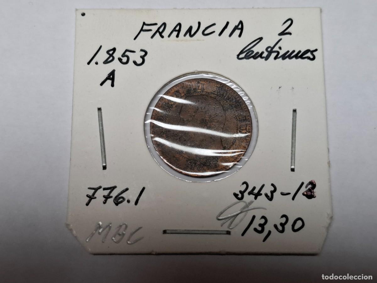 Monedas antiguas de Europa: 2 CENTIMES de 1853 A KM 776.1 FRANCIA en MBC