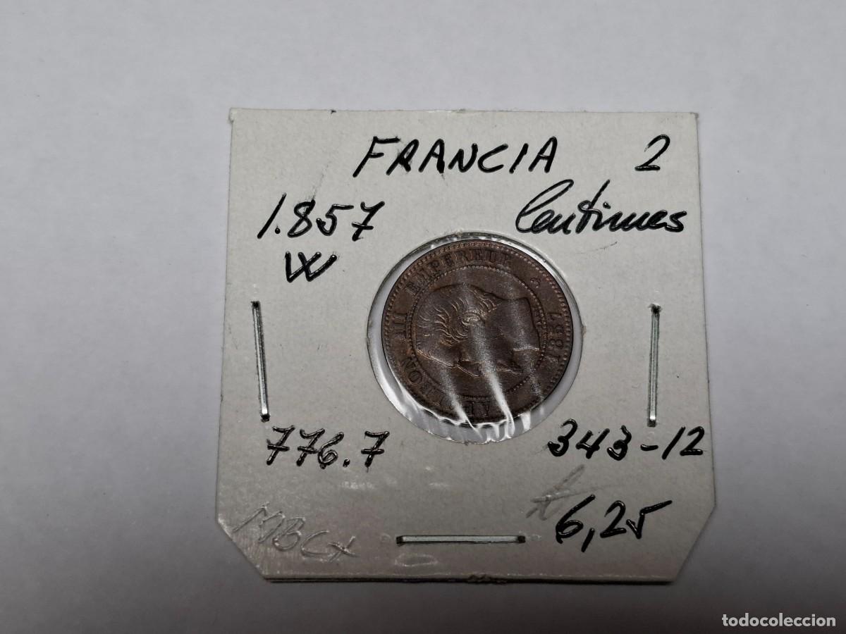 Monedas antiguas de Europa: 2 CENTIMES de 1857 W KM 776.7 FRANCIA en MBC+