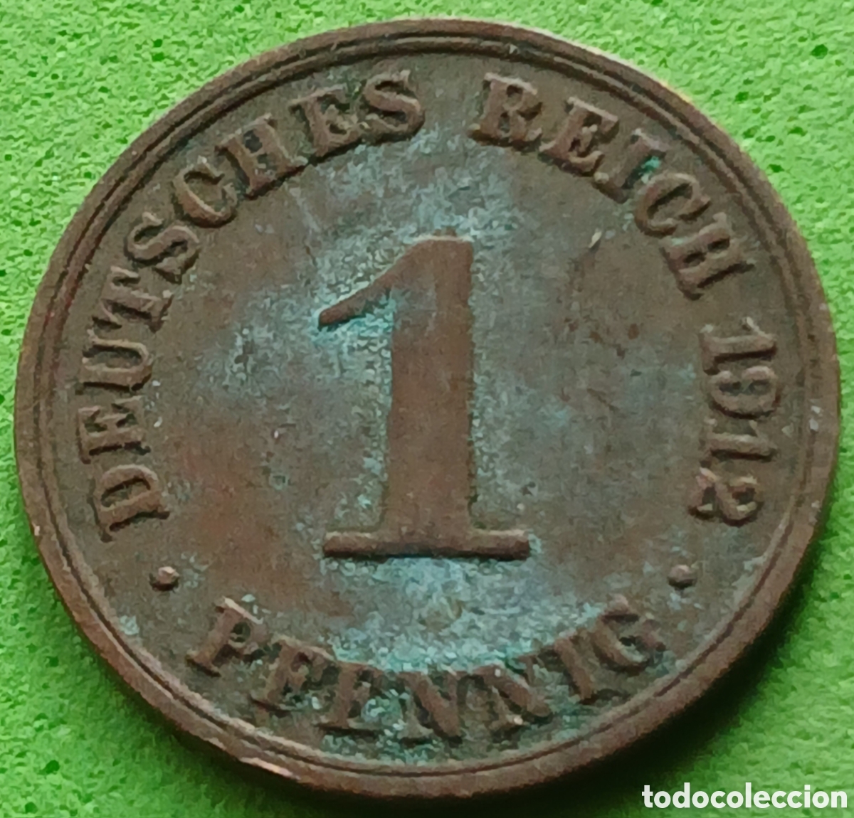 Monedas antiguas de Europa: Alemania Imperio 1 pfennig 1912 A km#10