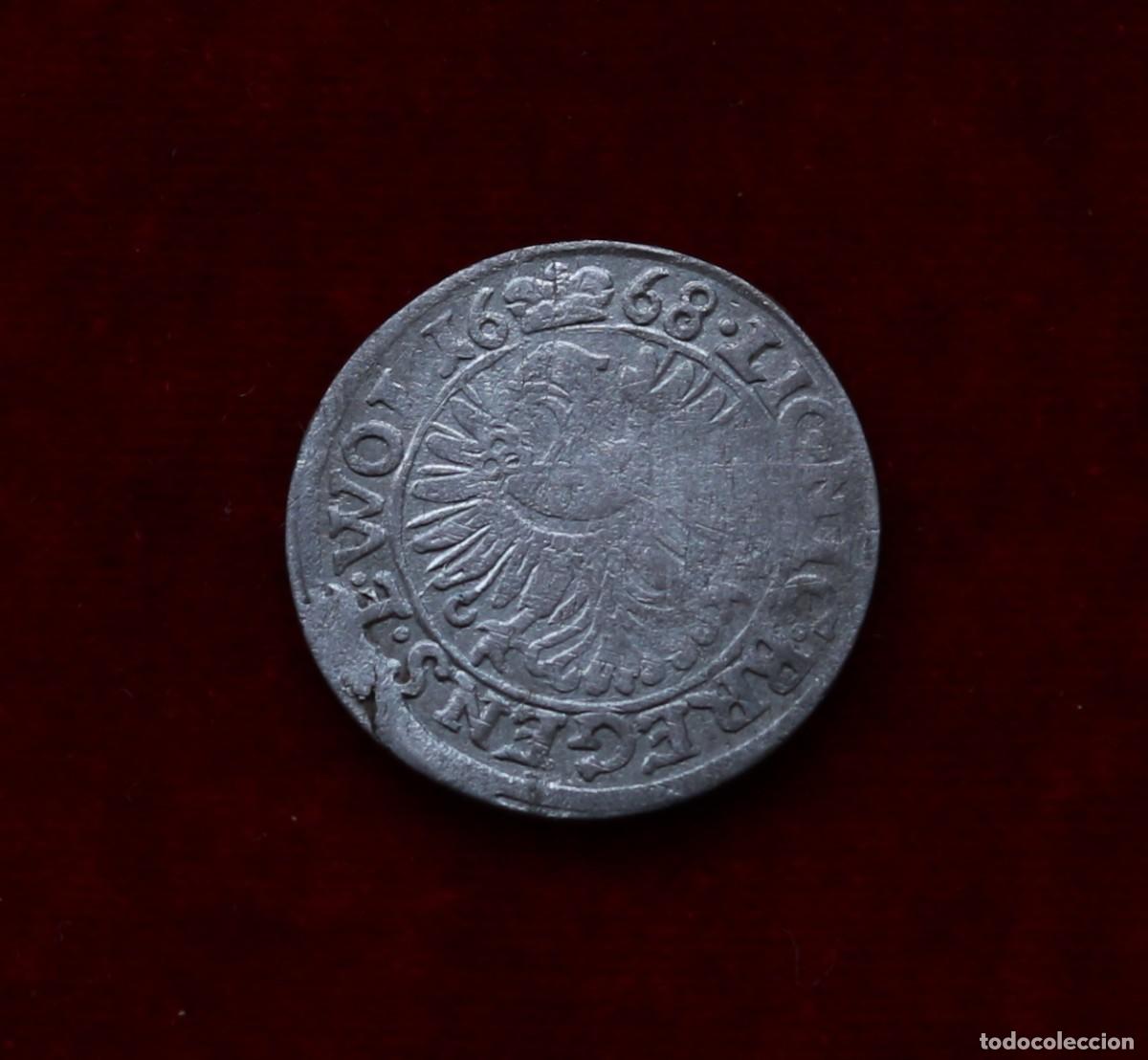 Monedas antiguas de Europa: 3 KREUZER 1668 SILESIA-LEGNICA-BRZEG. CRISTIAN