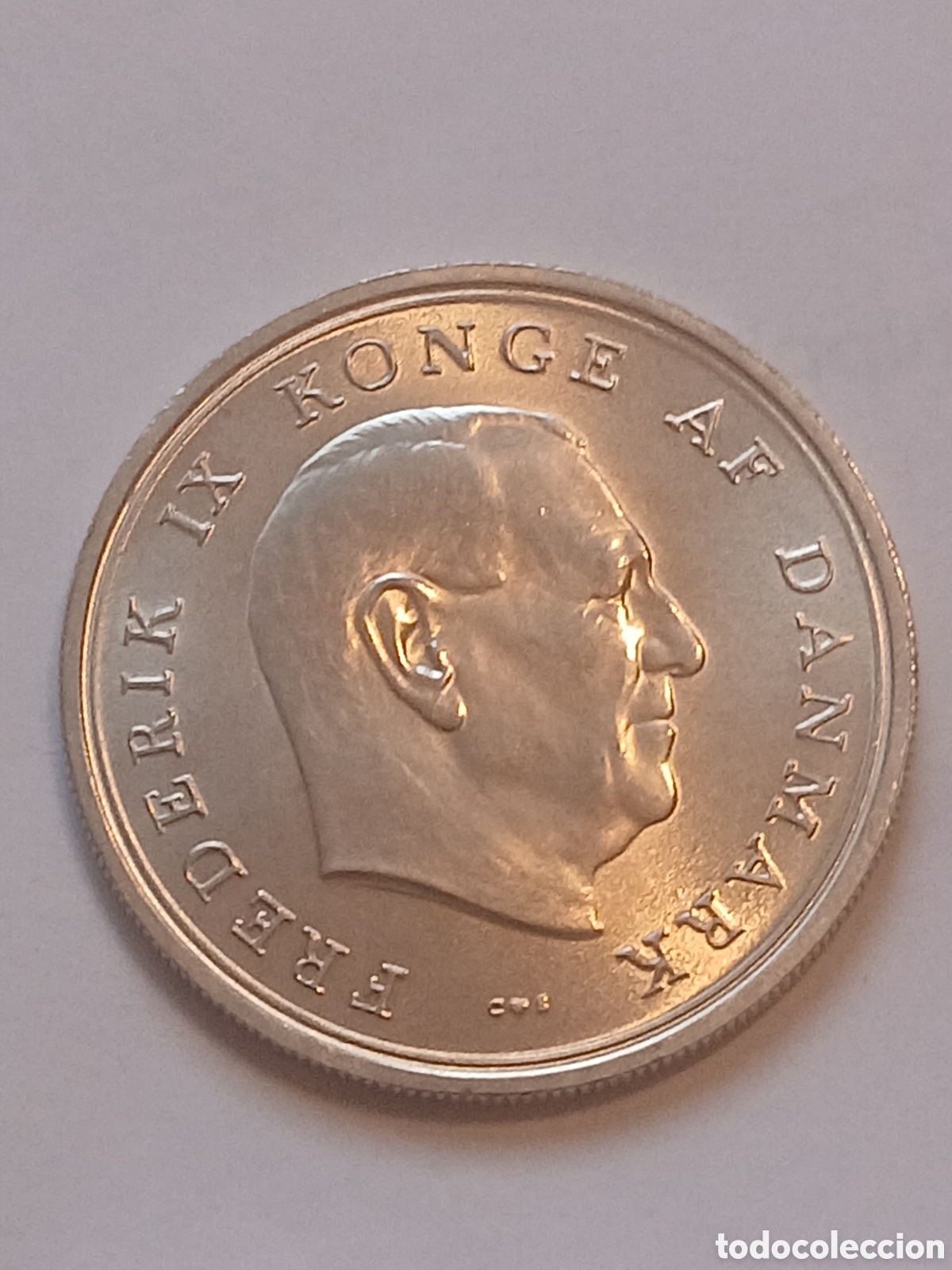 Monedas antiguas de Europa: 10 Kroner Dinamarca 1967.Princesa Margarita.plata