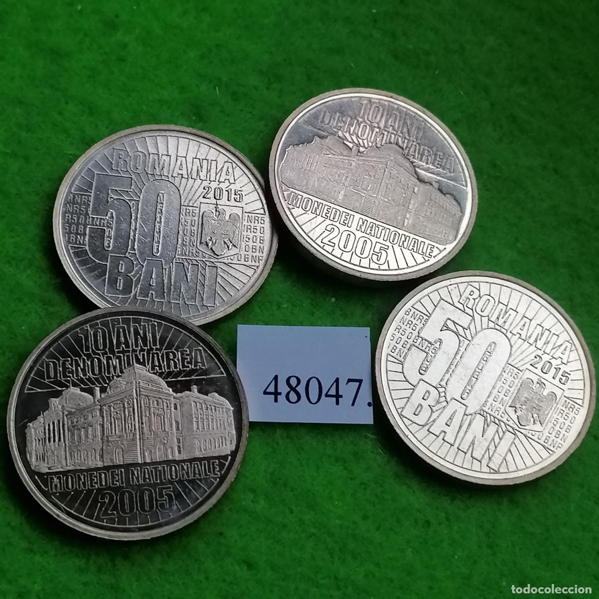 Monedas antiguas de Europa: Ruman&iacute;a 50 bani 2015, Antiguo Palacio del Banco Nacional de Rumania, una moneda, 48047 3