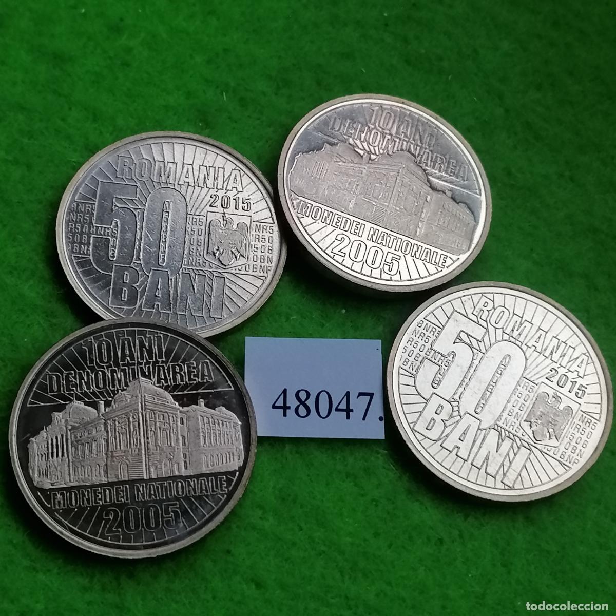 Monedas antiguas de Europa: Ruman&iacute;a 50 bani 2015, Antiguo Palacio del Banco Nacional de Rumania, una moneda, 48047 2