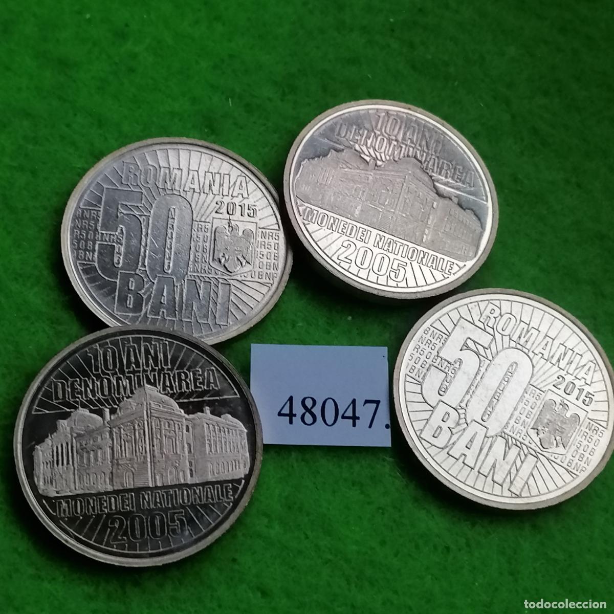Monedas antiguas de Europa: Ruman&iacute;a 50 bani 2015, Antiguo Palacio del Banco Nacional de Rumania, una moneda, 48047