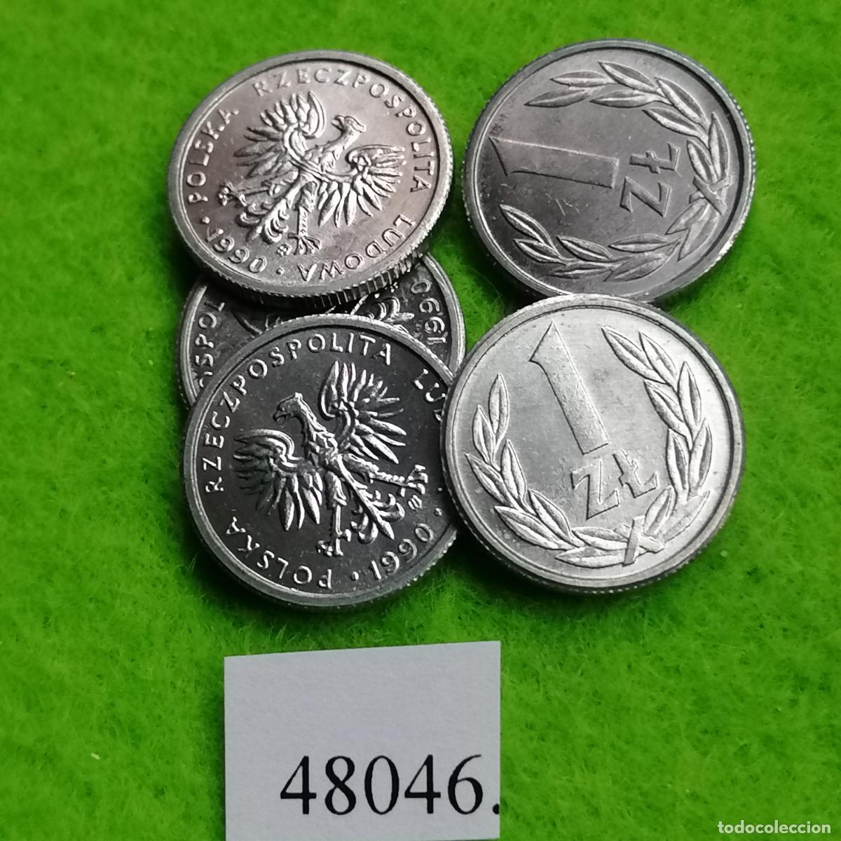 Monedas antiguas de Europa: Polonia 1 zloty, 1990, sloti, una moneda, 48046