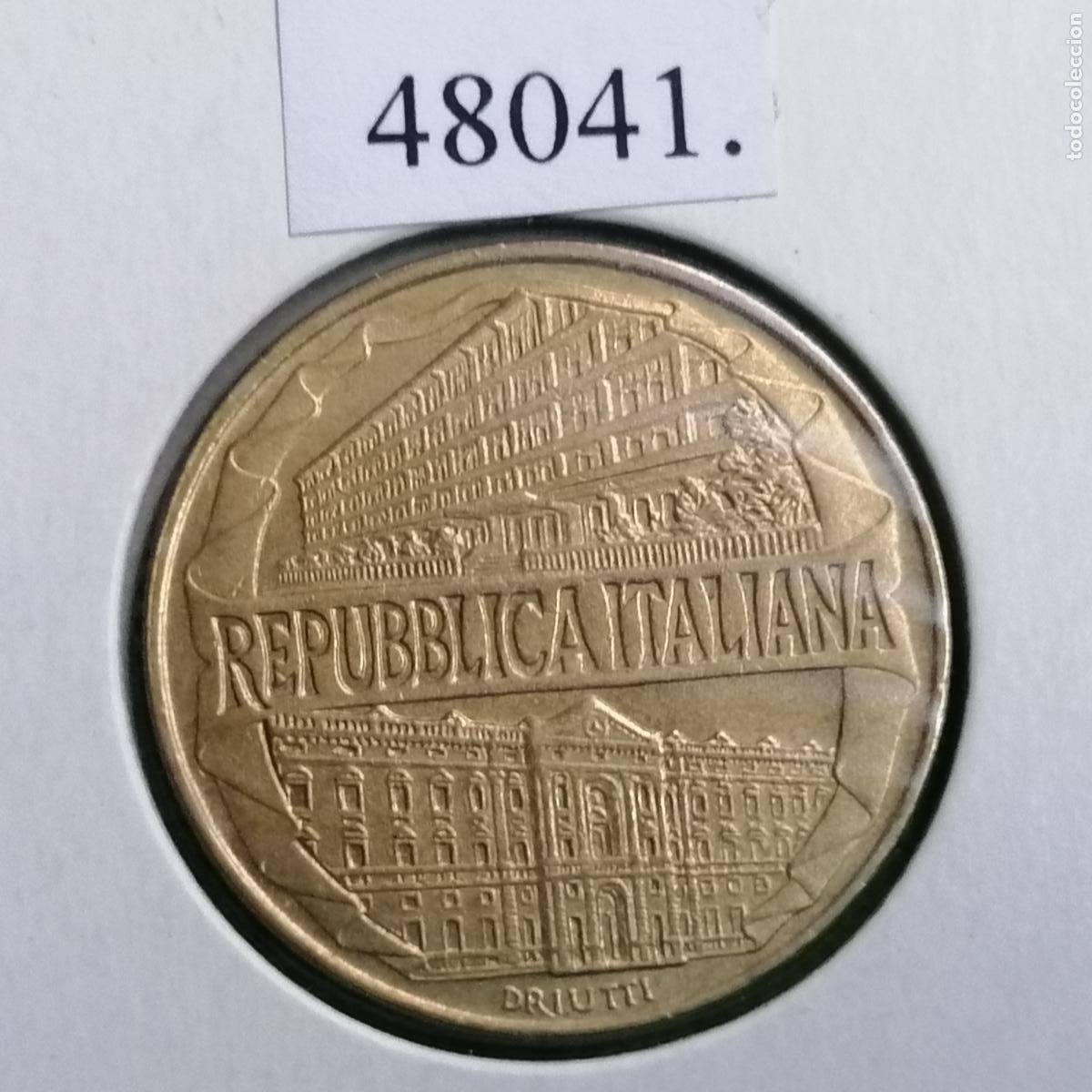 Monedas antiguas de Europa: Italia, 200 liras, 1996, centenario de la Academia de la Guardia de Finanzas.