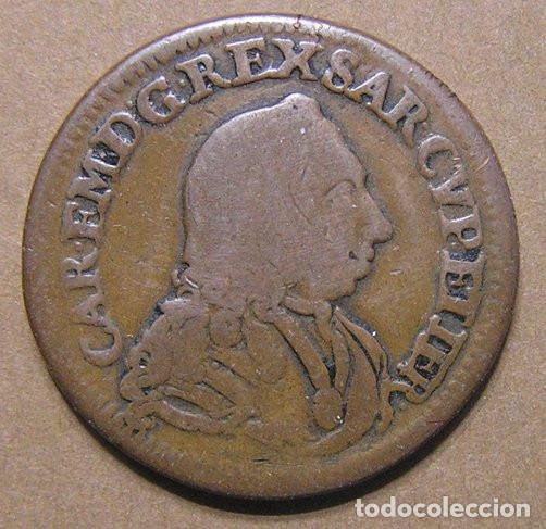 Moedas antigas da Europa: ITALIA (CERDE&Ntilde;A) - CARLOS MANUEL III - 3 CAGLIARESI 1741