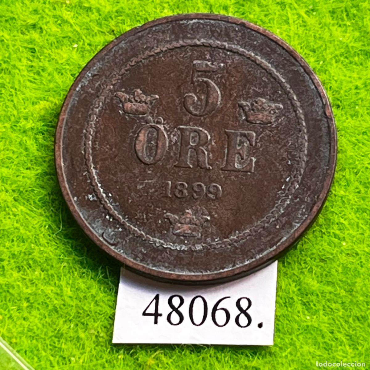 Monedas antiguas de Europa: Suecia 5 ore 1899, c&eacute;ntimos