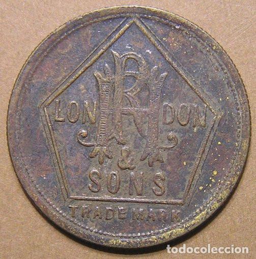 Monedas antiguas de Europa: INGLATERRA (LONDRES)- FICHA DE BARBER&Iacute;A - H.R. & SONS