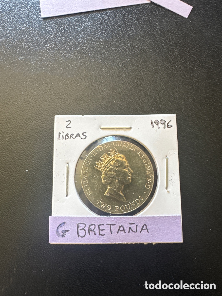 Monedas antiguas de Europa: Moneda de Inglaterra de 2 libras a&ntilde;o 1996