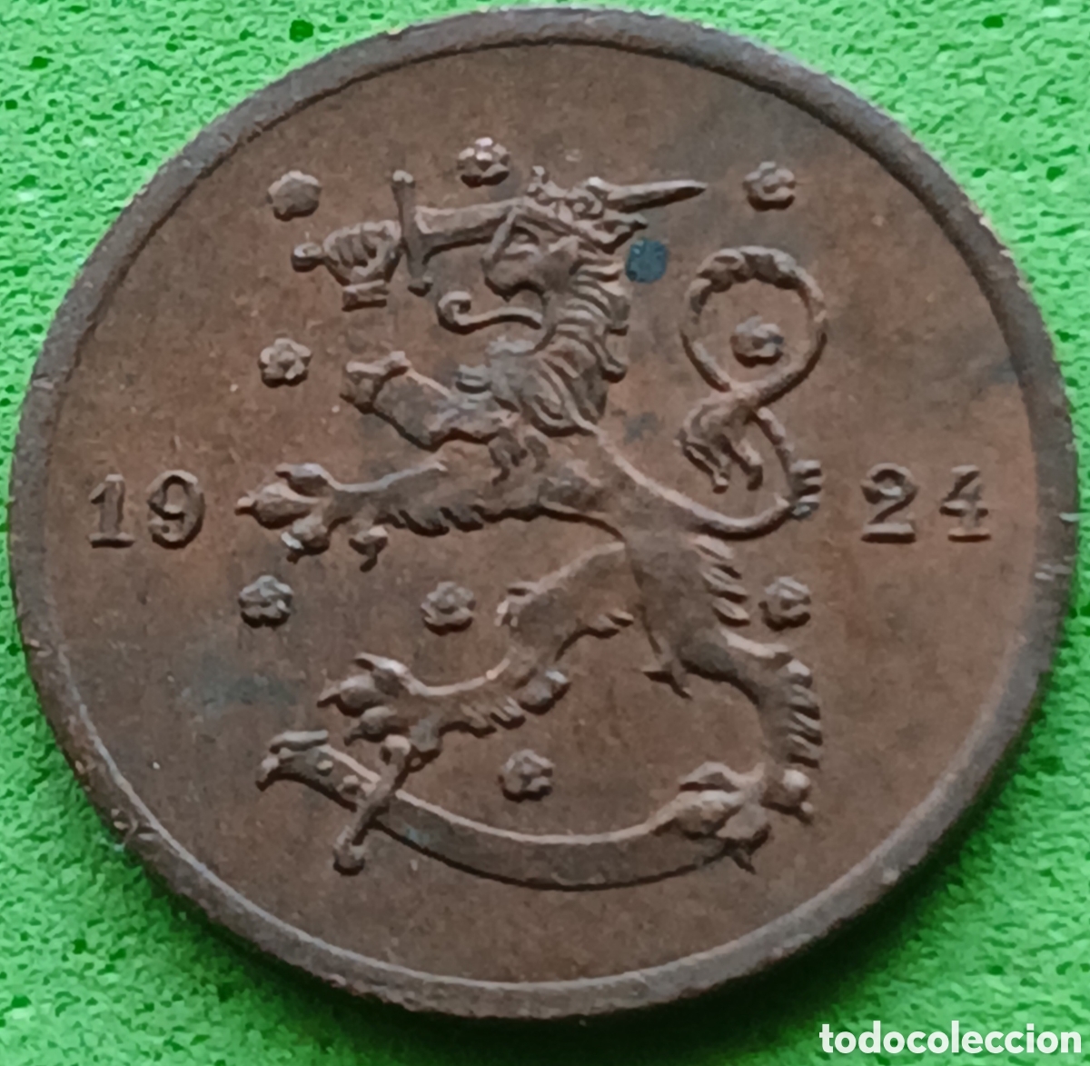 Monedas antiguas de Europa: Finlandia 1 penni 1924 km#23 poco com&uacute;n
