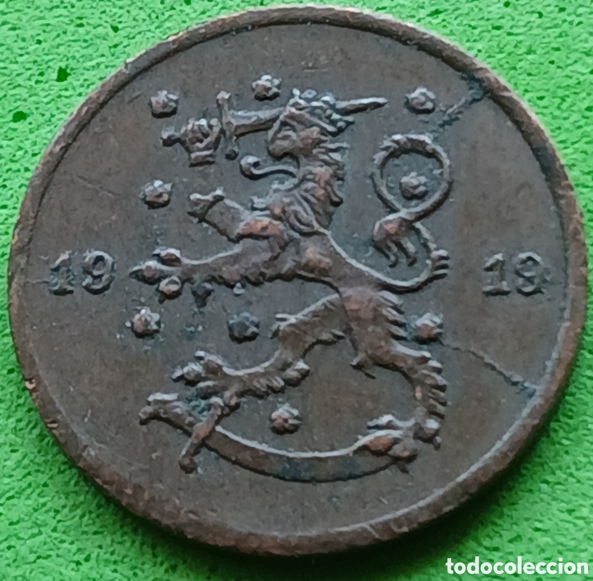Moedas antigas da Europa: Finlandia 1 penni 1919 km#23