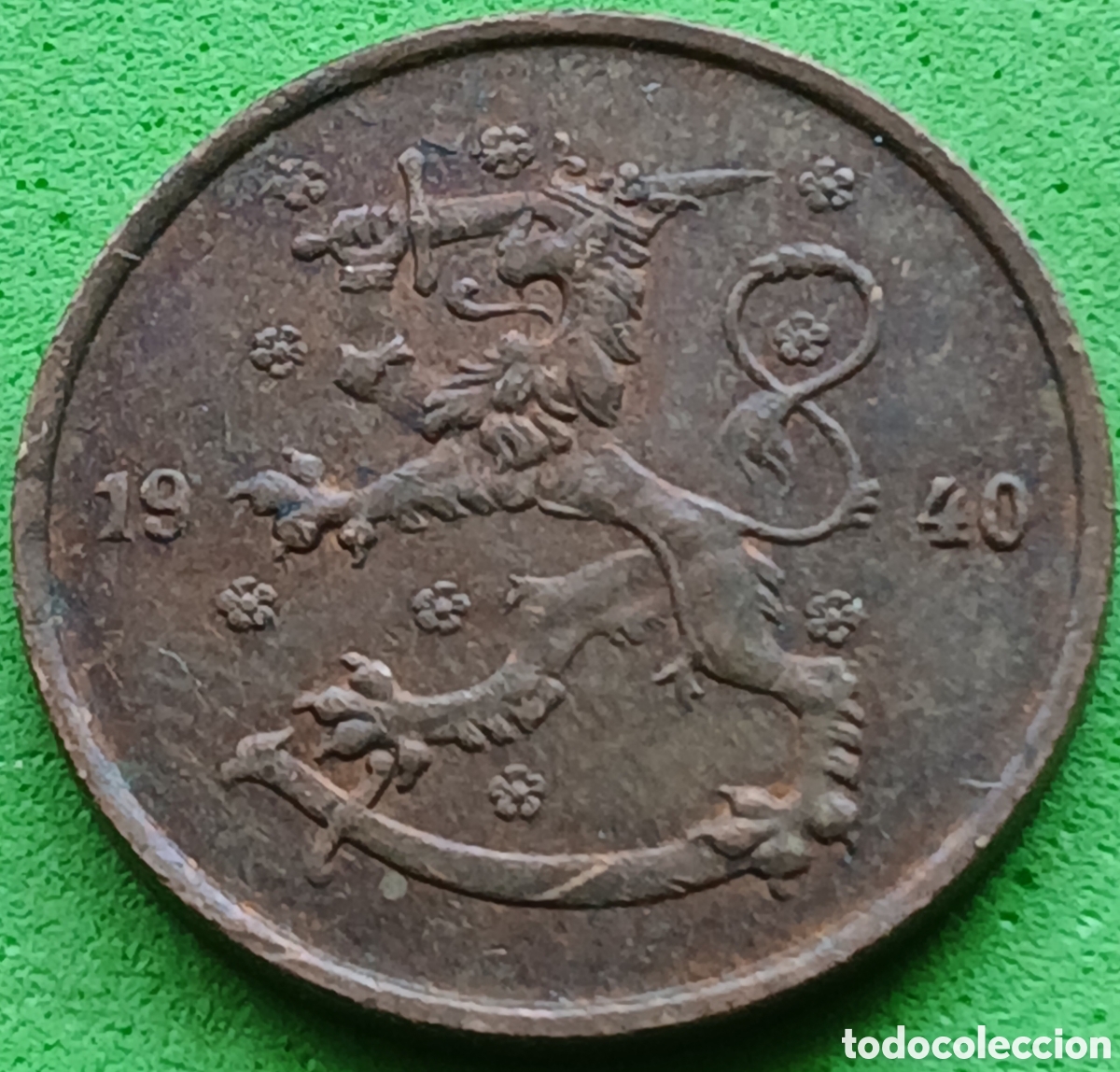 Monedas antiguas de Europa: Finlandia 5 pennia 1940 km#22 poco com&uacute;n