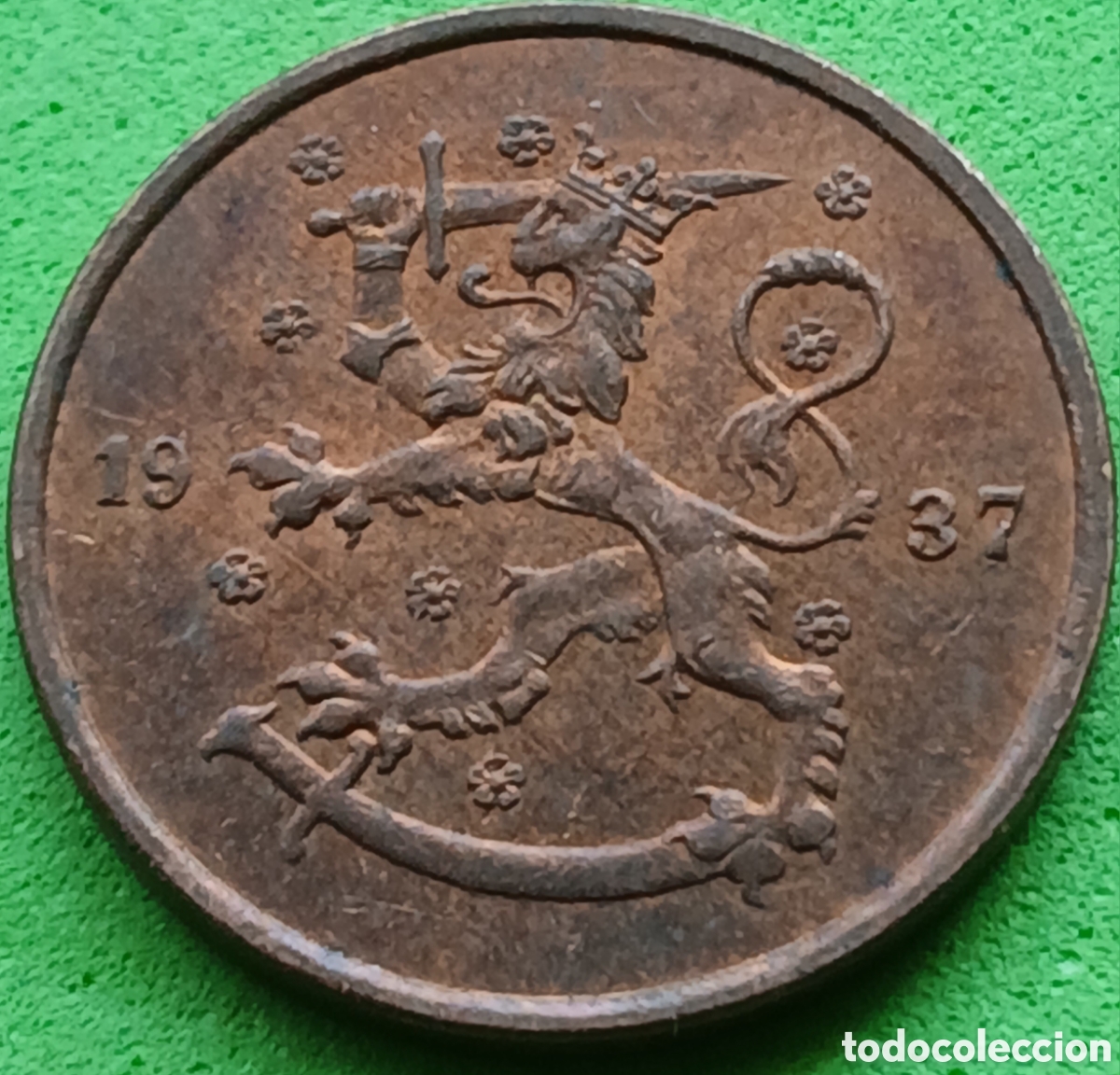 Moedas antigas da Europa: Finlandia 5 pennia 1937 km#22
