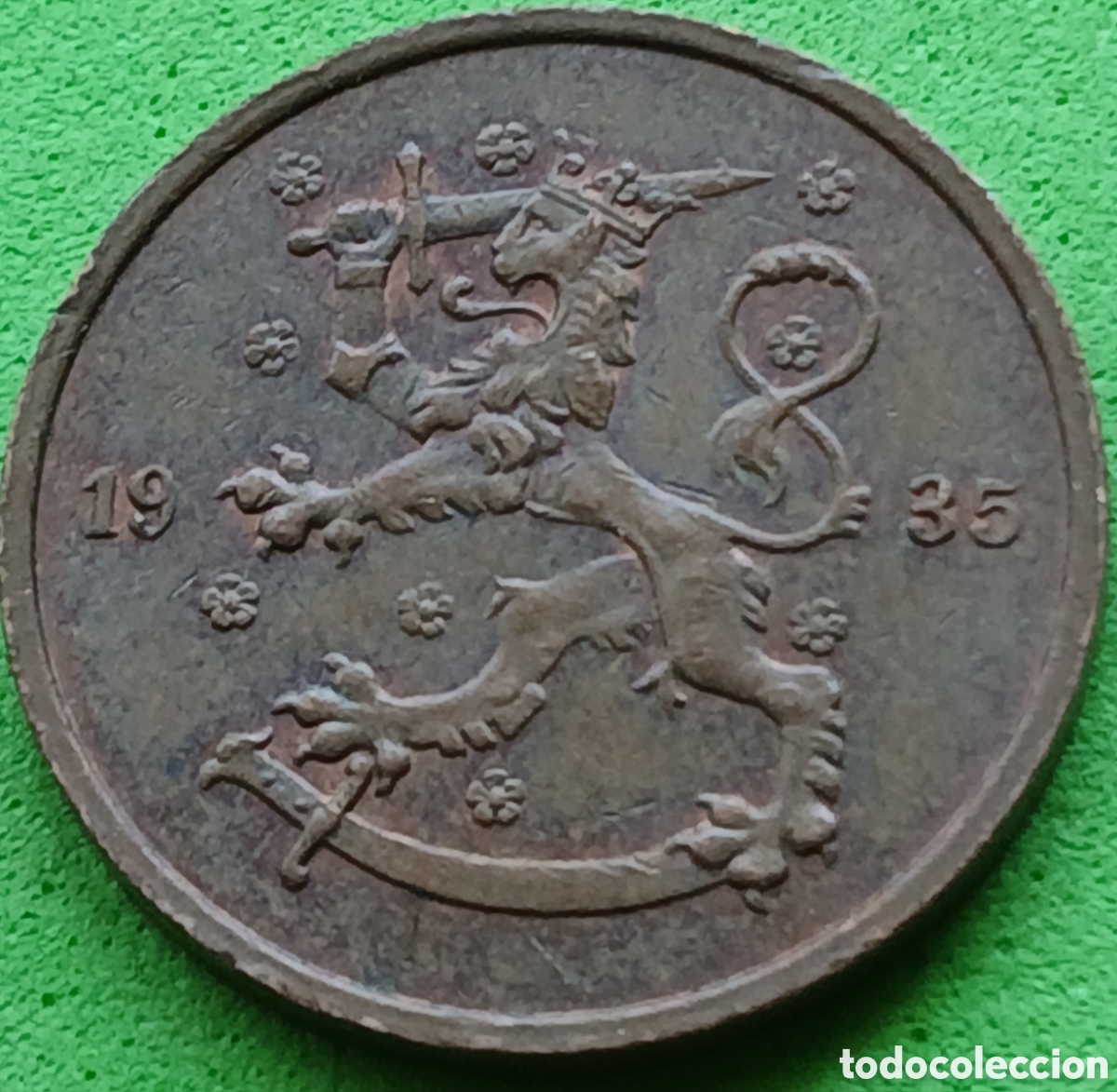 Moedas antigas da Europa: Finlandia 5 pennia 1935 km#22