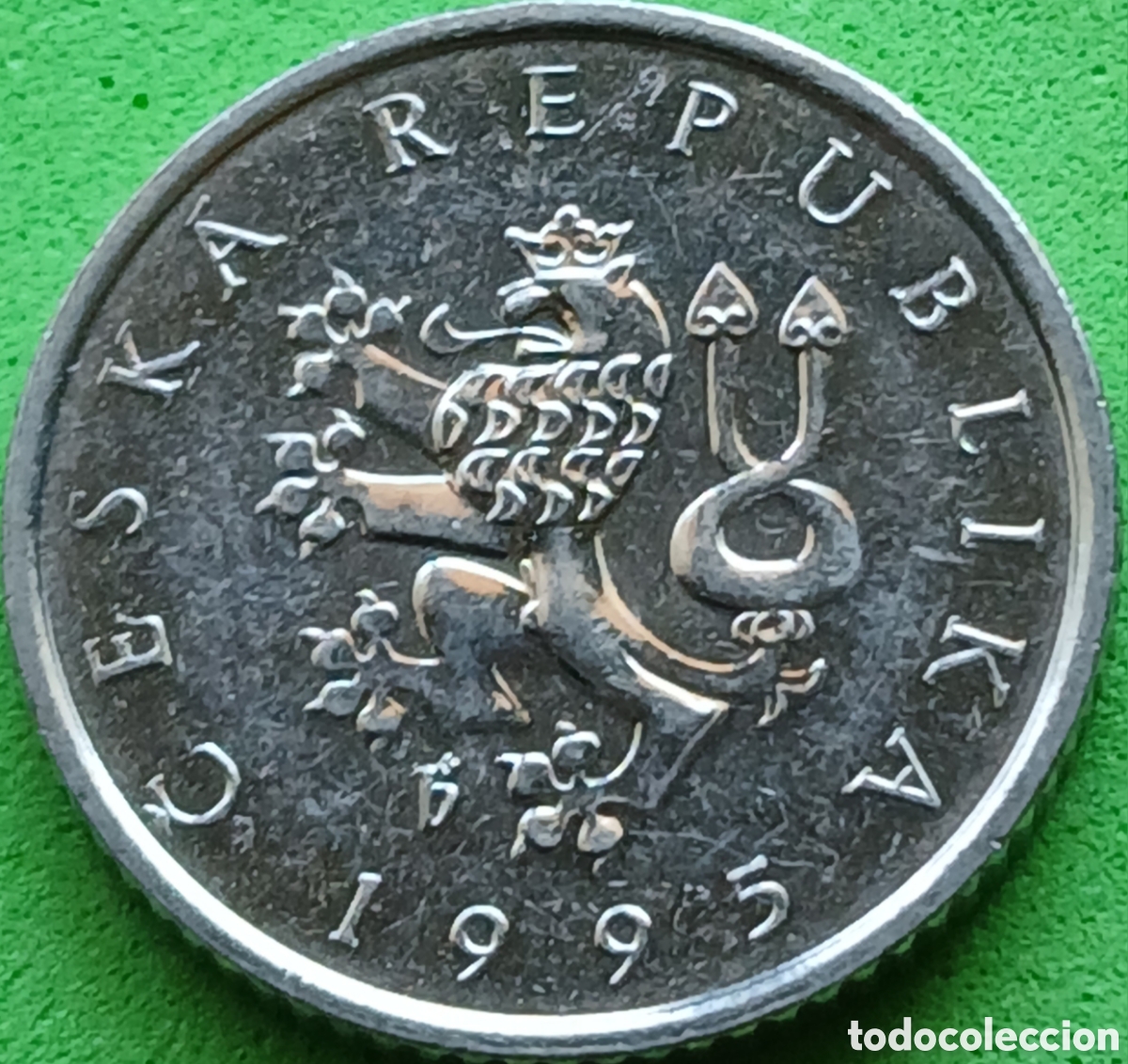 Monedas antiguas de Europa: Rep&uacute;blica Checa 1 corona 1995 km#7