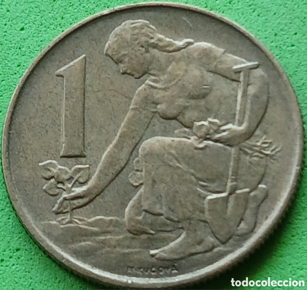 Monedas antiguas de Europa: Checoslovaquia 1 corona 1990 km#50