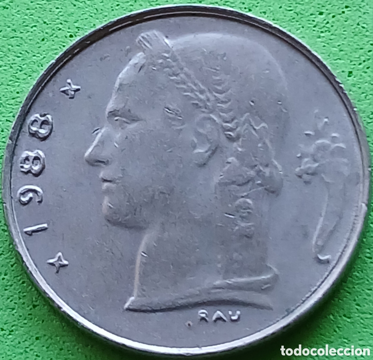 Monedas antiguas de Europa: B&eacute;lgica 1 franco 1988 km#142