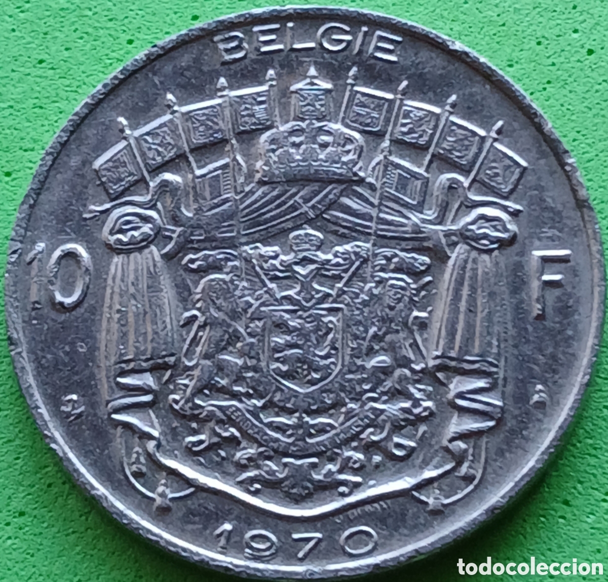Monedas antiguas de Europa: B&eacute;lgica 10 francos 1970 km#156 Belgie